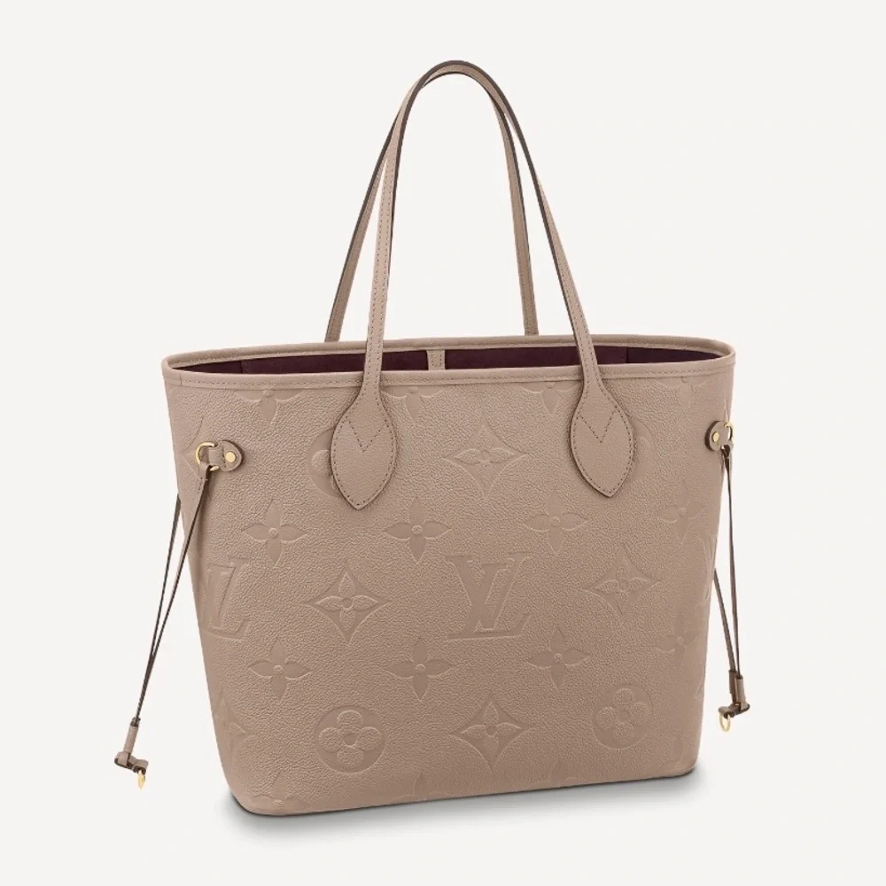 Louis Vuitton Neverfull MM Empreinte Leather Tote Shoulder Bag